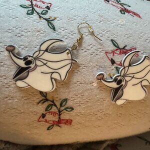 Zero Earrings Dangle Handmade Nightmare before Christmas